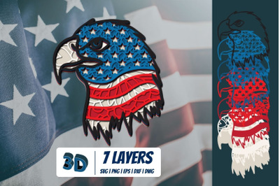 3D American Eagle SVG