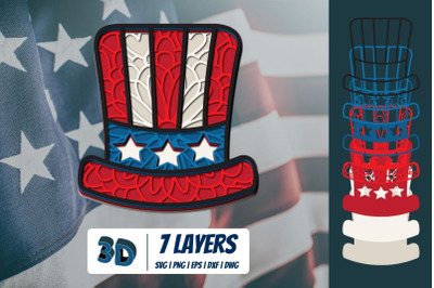 3D Patriotic Hat SVG