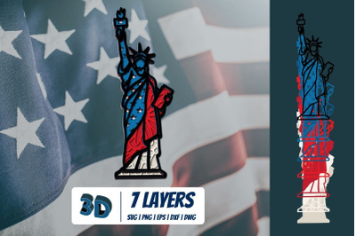 3D Statue Of Liberty SVG