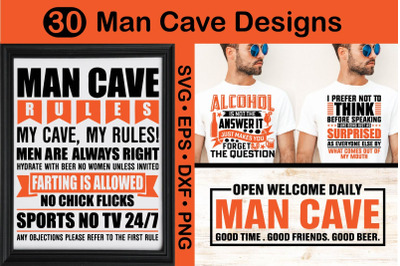 Man Cave Quotes SVG bundle, Beer Signs