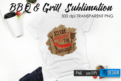 BBQ &amp; Grill T-Shirt Sublimation Design | Fathers Day T-Shirt Design