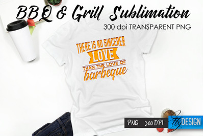 BBQ &amp; Grill T-Shirt Sublimation Design | Fathers Day T-Shirt Design