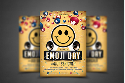 World Emoji Day Flyer Template