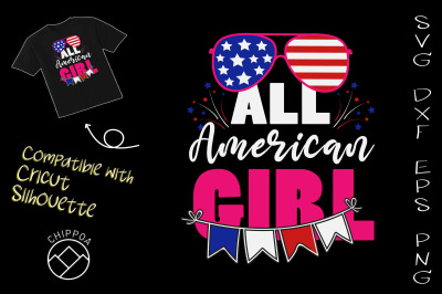 All American Girl 4th Of July Patriotic