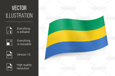 State flag of Gabon.