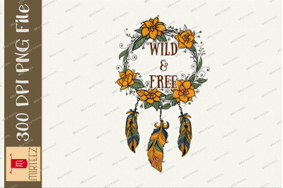 Wild And Free Dream Catcher Sublimation