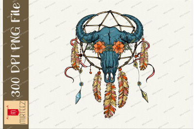 Bull Skull Dream Catcher Western Design