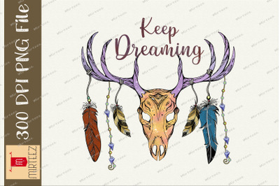 Keep Dreaming Deer Dream Catcher Design