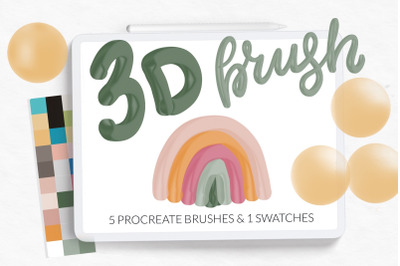 3D art brushes for Procreate