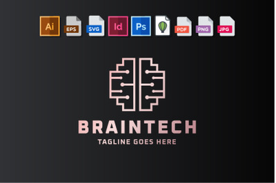 BrainTech Minimalist Logo