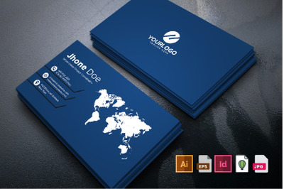 Creative Blue Business Card Template