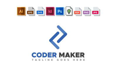 Coder Maker Minimalist Logo