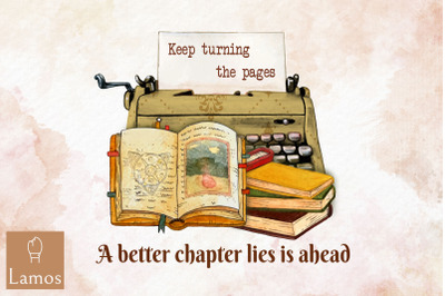 Keep Turning The Pages Book Sublimation