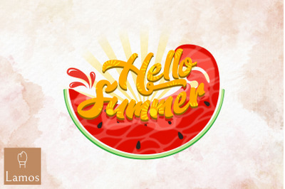 Hello Summer Sun Watermelon Sublimation