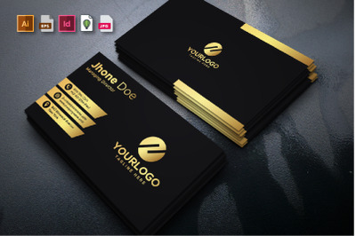 Golden Black Creative Business Card