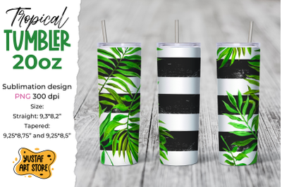 Tropical Tumbler sublimation template. Summer tumbler 20 oz