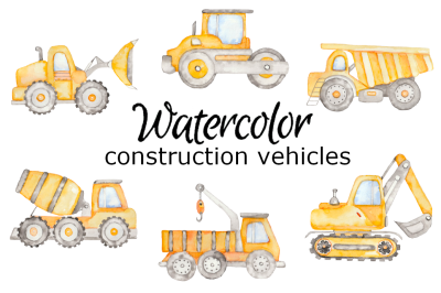 Construction vehicles clipart