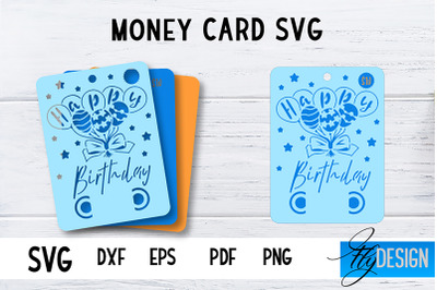 Money Card SVG | Happy Birthday Money Holder | HB Design