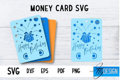 Money Card SVG | Happy Birthday Money Holder | HB Design