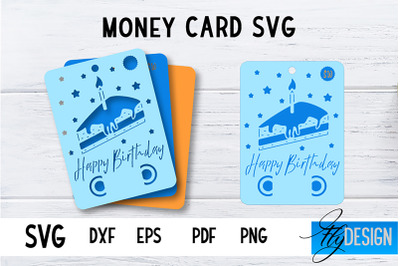 Money Card SVG | Happy Birthday Money Holder | HB Design