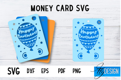 Money Card SVG | Happy Birthday Money Holder | HB Design