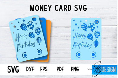 Money Card SVG | Happy Birthday Money Holder | HB Design