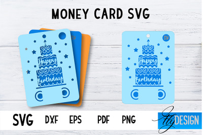 Money Card SVG | Happy Birthday Money Holder | HB Design