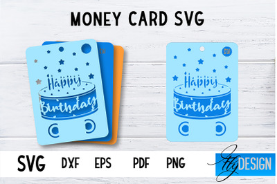 Money Card SVG | Happy Birthday Money Holder | HB Design