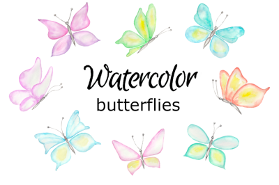 Butterfly watercolor clipart