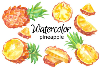 Pineapple watercolor clip art