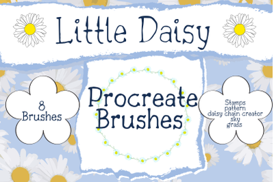 Procreate Little Daisy Brush Set - Stamps/Textures/Chain Creator