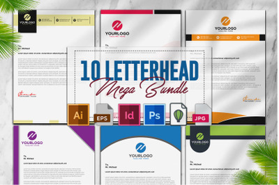 Letterhead 10 Template Bundle