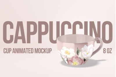 Cappucino Cup Animated Mockup 8oz