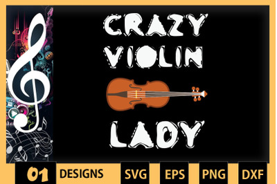 Crazy Violin Lady Musician