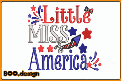 Little Miss America Embroidery