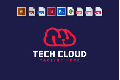 Tech Cloud Minimalist Logo