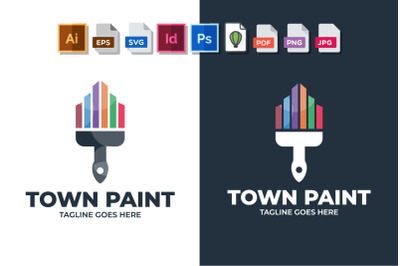 Town Paint Logo Template