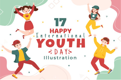 17 Happy International Youth Day Illustration