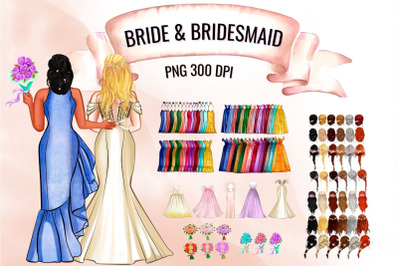 Bride and Bridesmaid Creator Clipart