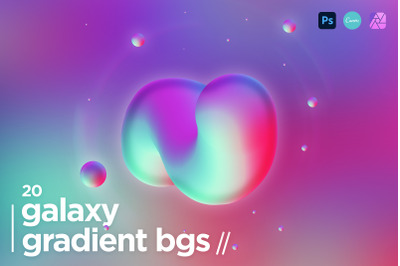 20 Galaxy Gradient Backgrounds