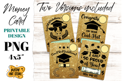 Graduation Money Card printable design.Money card holder PNG