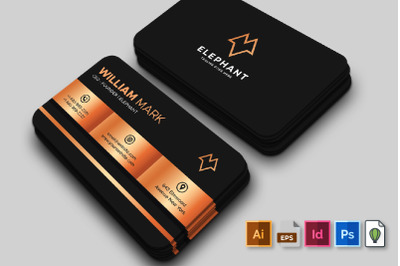 Luxury Copper Black Creative Business Card