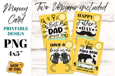 Father&#039;s Day Money Card printable design. Money card holder
