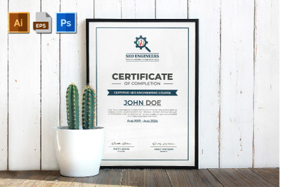 professional Corporate &amp; Modern Certificate Template