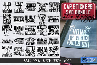 Car Stickers SVG Bundle | Car Decals SVG | Funny Quotes SVG v.1