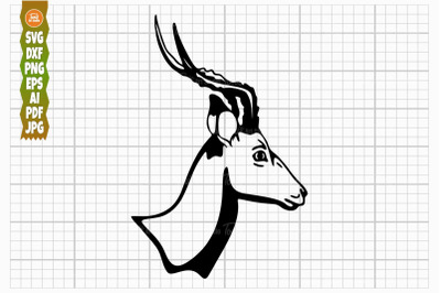Deer Head SVG Cut File, Deer Hunting Silhouette