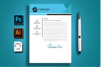 Corporate And Simple Letterhead Template