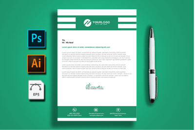 Corporate And Simple Letterhead Template