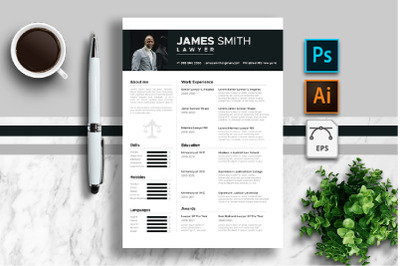 Lawyer CV Resume Template