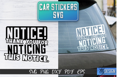 Car Stickers SVG | Car Decals SVG | Funny Quotes SVG